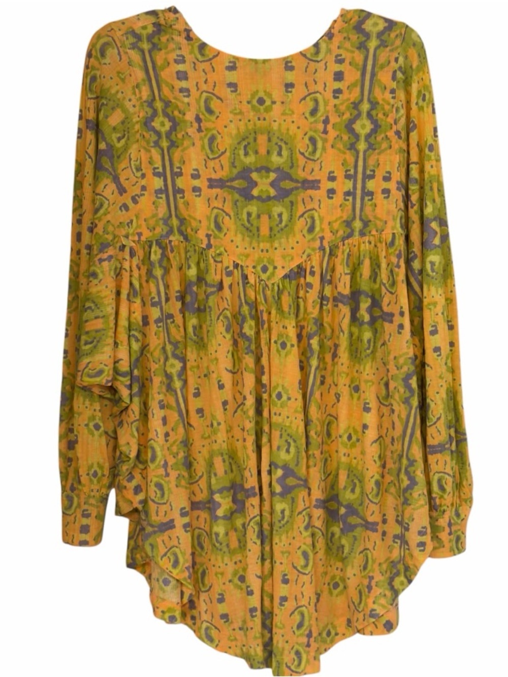 Free People Tunic Dress Bohemian Oversized Printed Mini Festival Spring Vacation - Picture 3 of 6